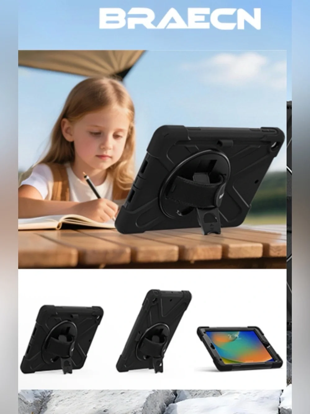 Case for Samsung Galaxy Tab Active 5 / Active 3-8” Rugged Protective Cover.